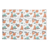 Cute Sloth Pattern Kussensloop (Achterkant-Links)