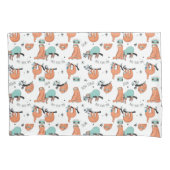 Cute Sloth Pattern Kussensloop (Voorkant-Links)