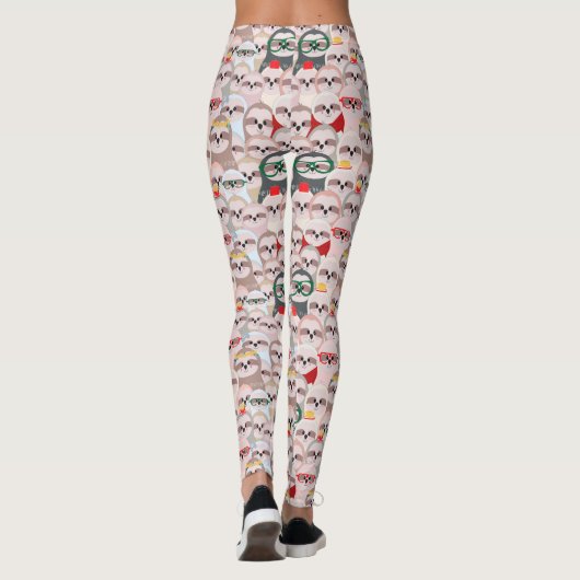 Cute Sloth Pattern Leggings (Achterkant)