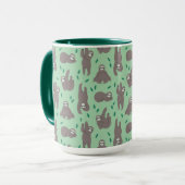 Cute Sloth Pattern Mok (Voorkant links)