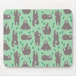 Cute Sloth Pattern Muismat