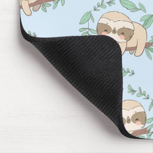 Cute Sloth Pattern Muismat (Hoek)
