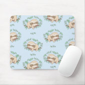 Cute Sloth Pattern Muismat (Met muis)