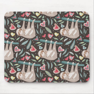 Cute Sloth Pattern Muismat