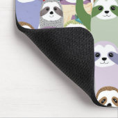 Cute Sloth Pattern Muismat (Hoek)