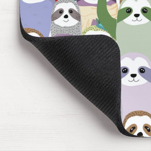 Cute Sloth Pattern Muismat (Hoek)