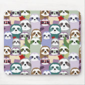 Cute Sloth Pattern Muismat (Voorkant)