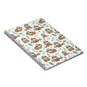Cute Sloth Pattern Notitieboek (Rechterzijde)