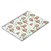 Cute Sloth Pattern Notitieboek (Linkerzijde)