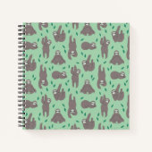 Cute Sloth Pattern Notitieboek (Voorkant)