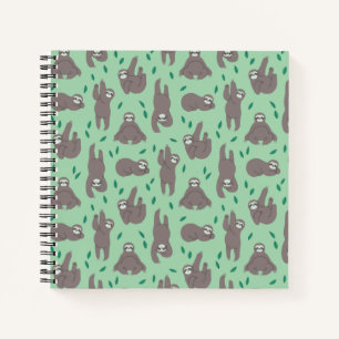 Cute Sloth Pattern Notitieboek