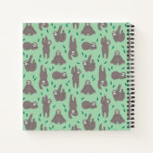 Cute Sloth Pattern Notitieboek (Achterkant)