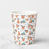 Cute Sloth Pattern Papieren Bekers (Voorkant)