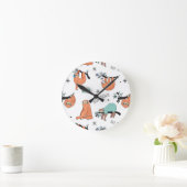 Cute Sloth Pattern Ronde Klok (Huis)