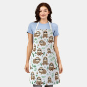 Cute Sloth Pattern Schort (Gedragen)