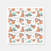 Cute Sloth Pattern Servet (Voorkant)