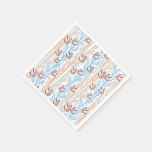 Cute Sloth Pattern Servet (Hoek)