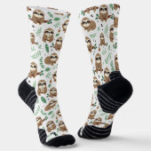 Cute Sloth Pattern Sokken (Gebogen)