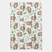 Cute Sloth Pattern Theedoek (Verticaal)
