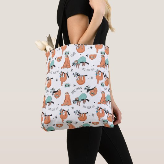 Cute Sloth Pattern Tote Bag (Dichtbij)