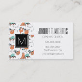 Cute Sloth Pattern Visitekaartje (Voorkant)