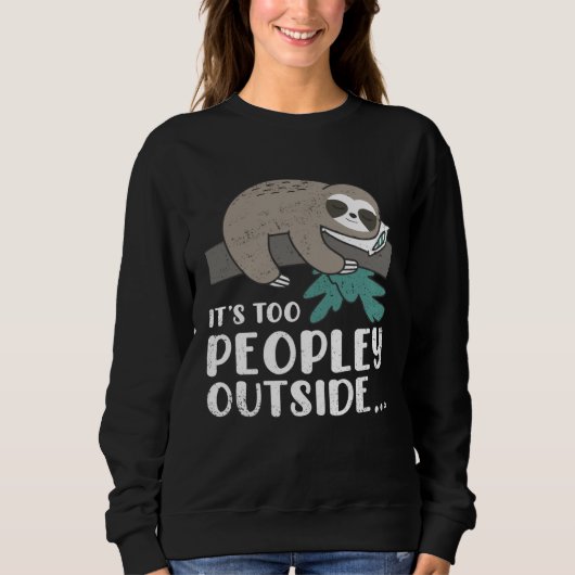 Cute Sloth Peopley Outside Sloths Owner Animal  Gr Trui (Voorkant)