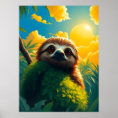 Cute Sloth Poster (Voorkant)