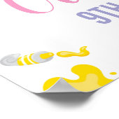 Cute Sloth Rainbow Paint Art Birthday Welkom Poster (Hoek)