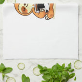 Cute Sloth Relaxing with Hot Coffee Premium T-Shir Theedoek (Gevouwen)