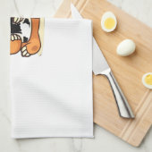 Cute Sloth Relaxing with Hot Coffee Premium T-Shir Theedoek (Quarter Fold)