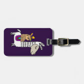 Cute Sloth Riding White Llama Bagagelabel (Voorkant horizontaal)