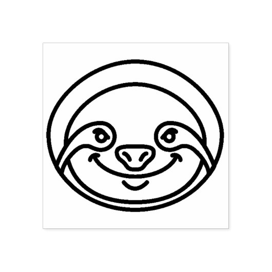 Cute Sloth Rubberstempel (Afrduk)