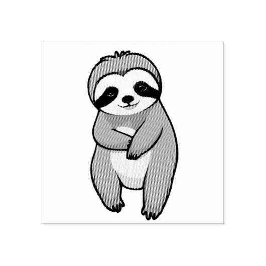 Cute Sloth Rubberstempel (Afrduk)