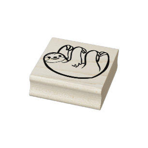 Cute Sloth Rubberstempel