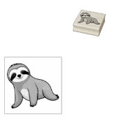 Cute Sloth Rubberstempel (Gestempeld)