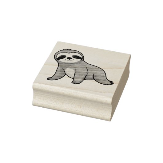 Cute Sloth Rubberstempel (Stempel)