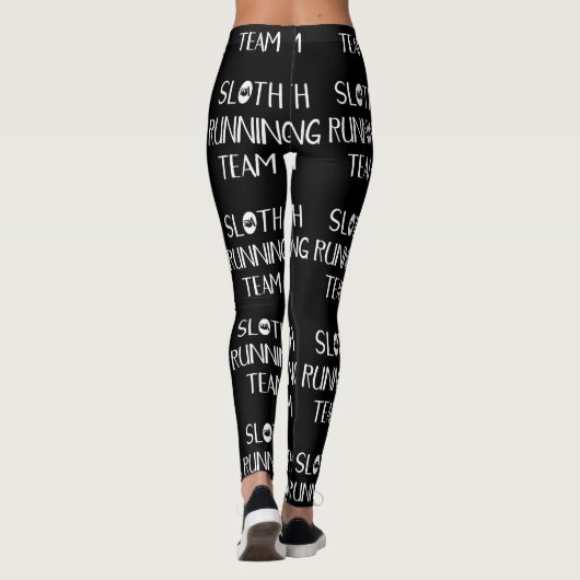 Cute Sloth Running Team Funny Runners Leggings (Achterkant)