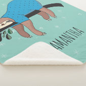 Cute Sloth Sherpa Deken (3/4)