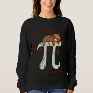 Cute Sloth Sleep op 3 14 Pi Number Symbol Wiskunde Trui