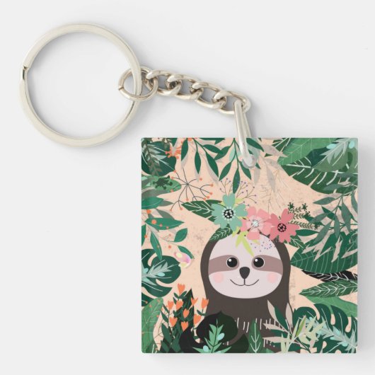 Cute Sloth Sleutelhanger (Voorkant)