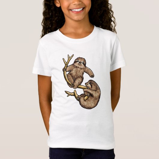 Cute Sloth T-Shirt (Voorkant)