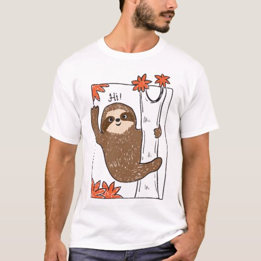 Cute sloth t-shirt (Voorkant)