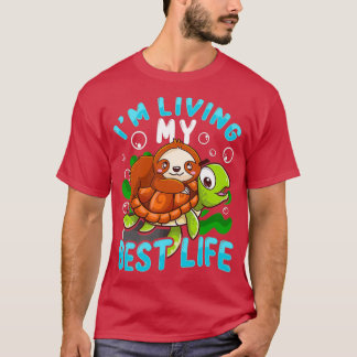 Cute Sloth Turtle I m'n beste leven T-shirt