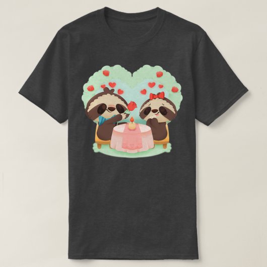 Cute sloth Valentijnsdag T-shirt (Design voorkant)