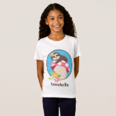 Cute sloth voeg naammeisjes toe t-shirt (Voorkant volledig)
