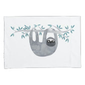 Cute Sloth Waterverf Kussensloop (Voorkant-Rechts)