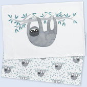 Cute Sloth Waterverf Kussensloop