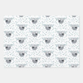 Cute Sloth Waterverf Pattern Inpakpapier Vel (Voorkant 2)