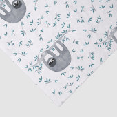 Cute Sloth Waterverf Pattern Tissuepapier (Detail)