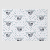 Cute Sloth Waterverf Pattern Tissuepapier (Voorkant)